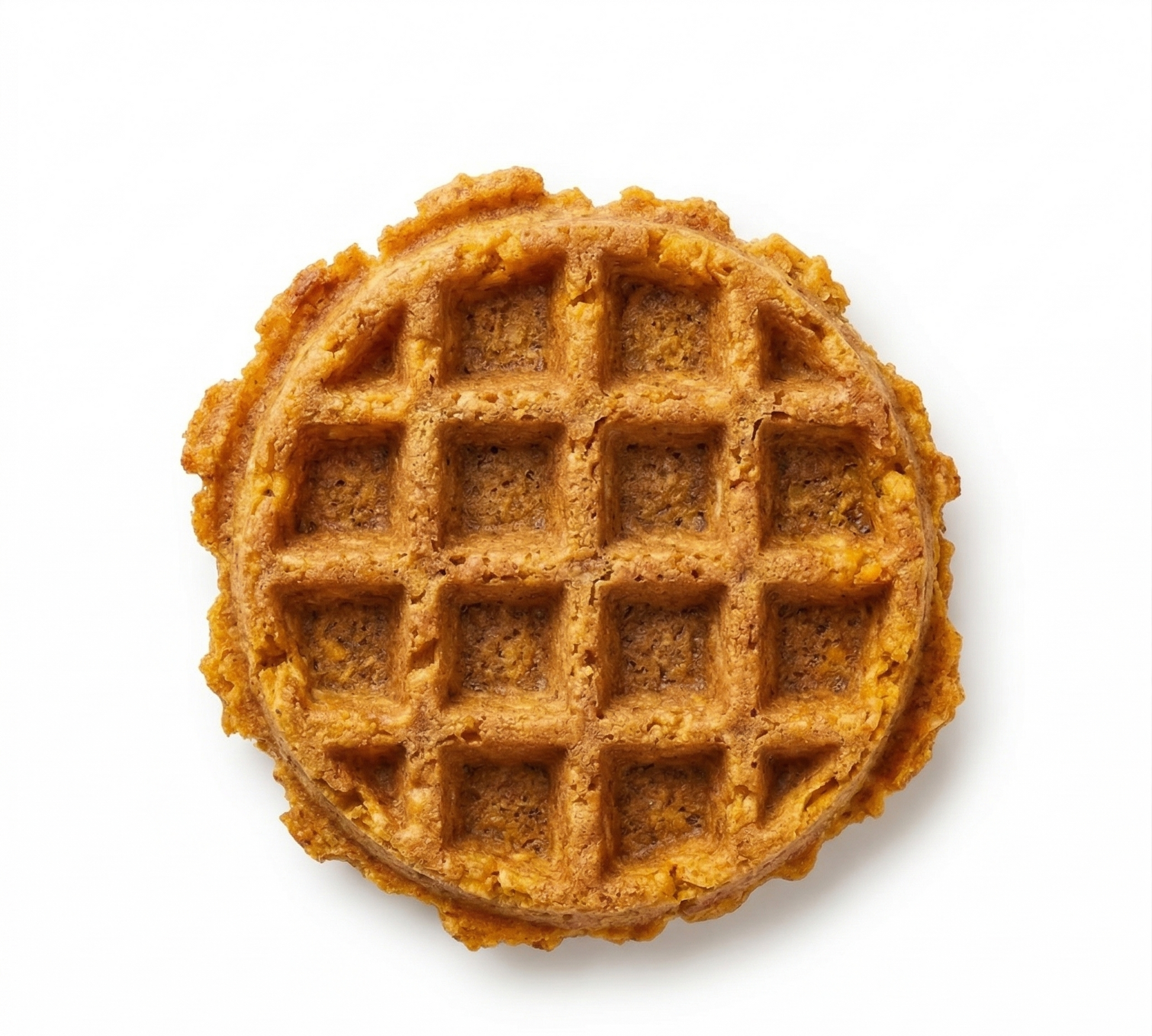 Pawffle dog treat on a white background