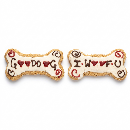 Charlie & Zoe's iced dog bone treats